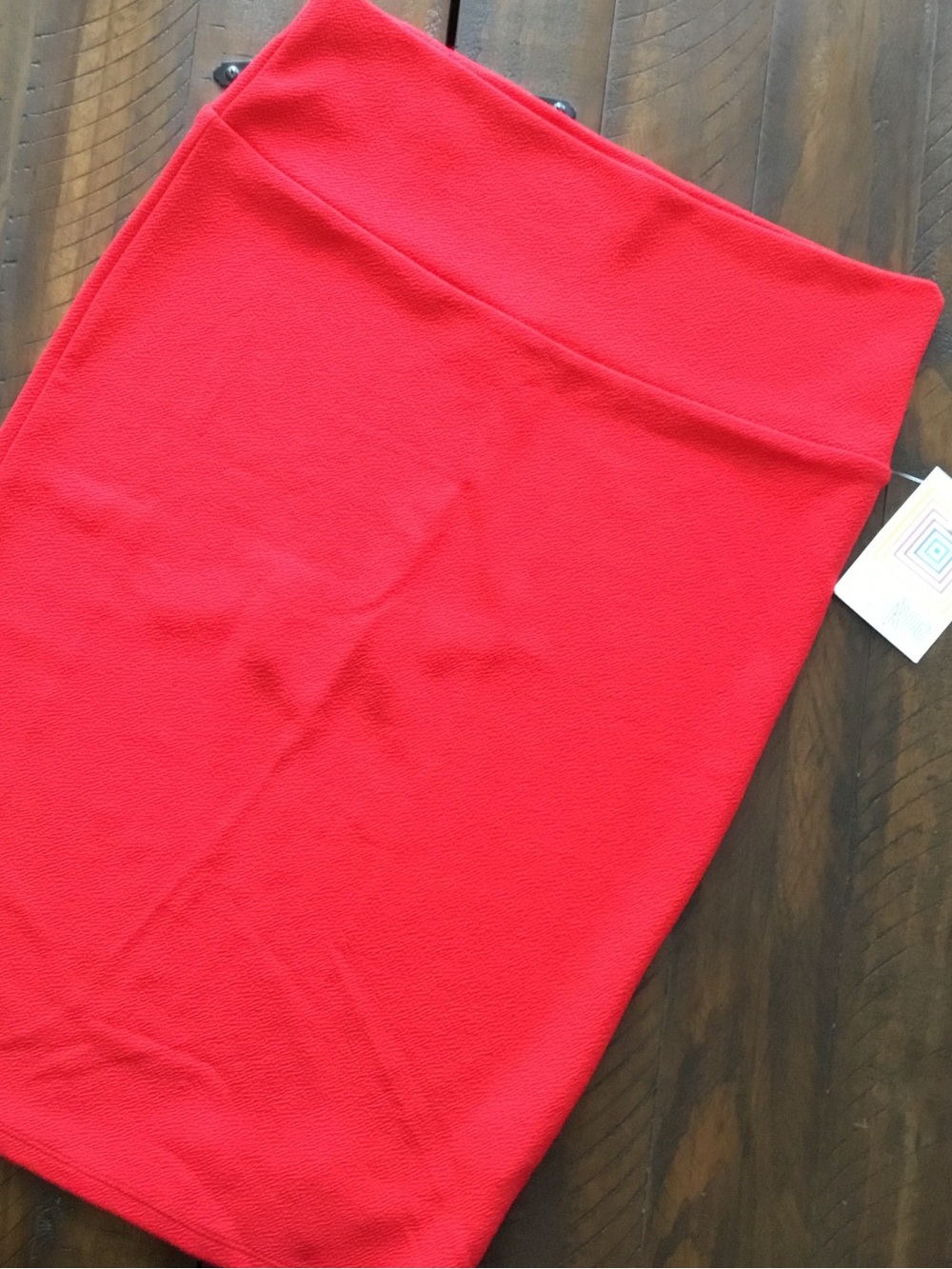 LuLaRoe Vibrant Red Cassie Pencil Skirt